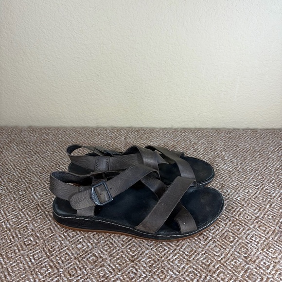 Chaco Shoes - Chaco Wayfarer Tornado Strappy Sandals Gray Leather Womens Sz 8 Casual Outdoor
